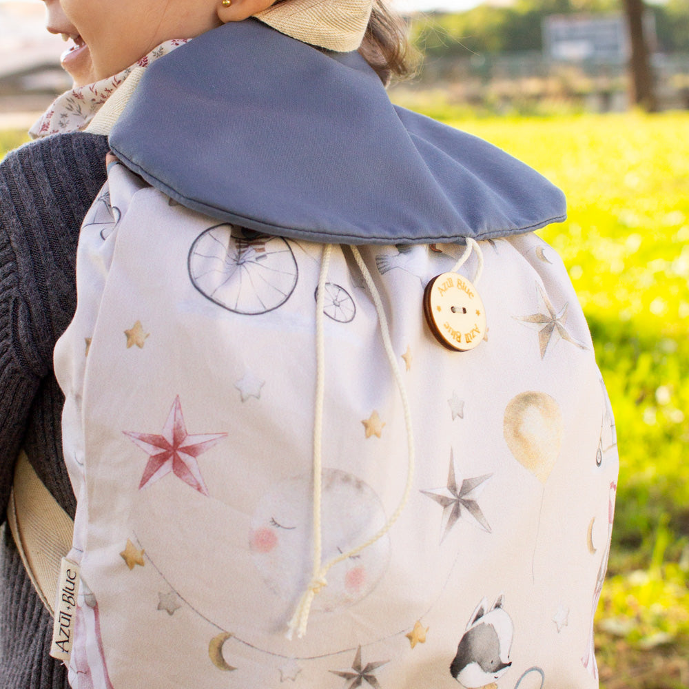 Mochila Infantil - Diseño Circus Gris