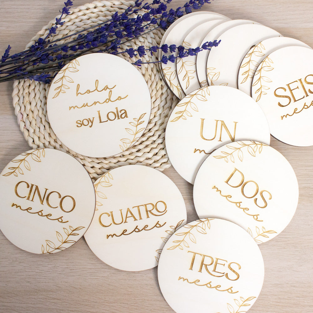Placas cumplemeses Floral
