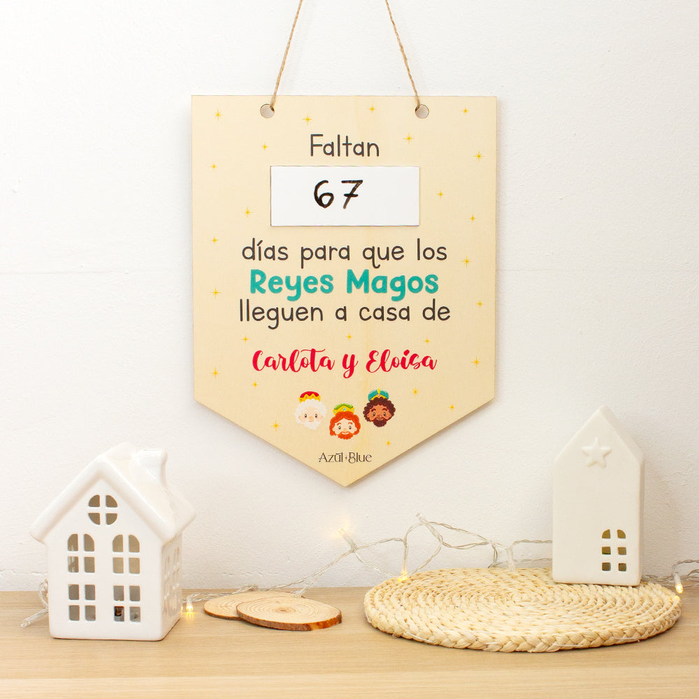 Placa Cuenta Atrás Reyes Magos Personalizada