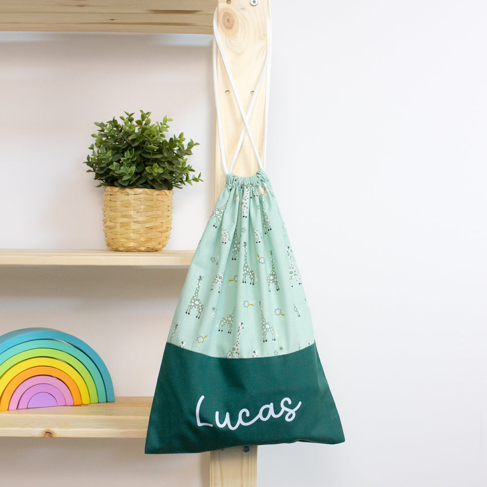 Talega maxi jirafa verdes 30x40 cm