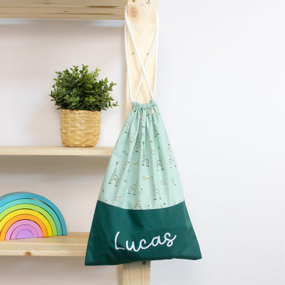 Talega maxi jirafa verdes 30x40 cm