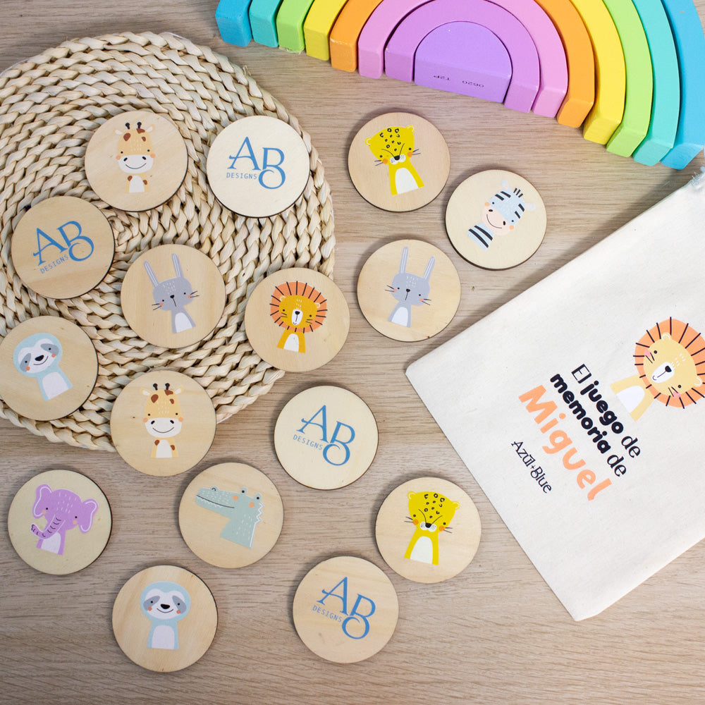 Juego de memoria Animales personalizado