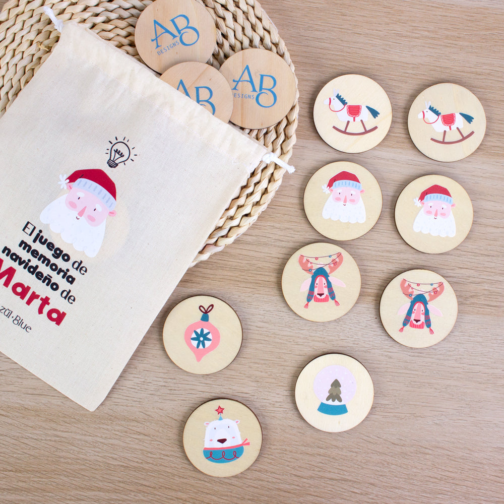Juego de memoria de Navidad personalizado