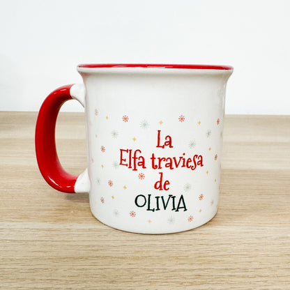 Taza Elfa Traviesa Personalizada