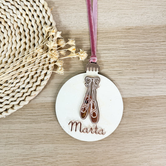 Bola de Navidad Zapatillas Ballet Personalizada