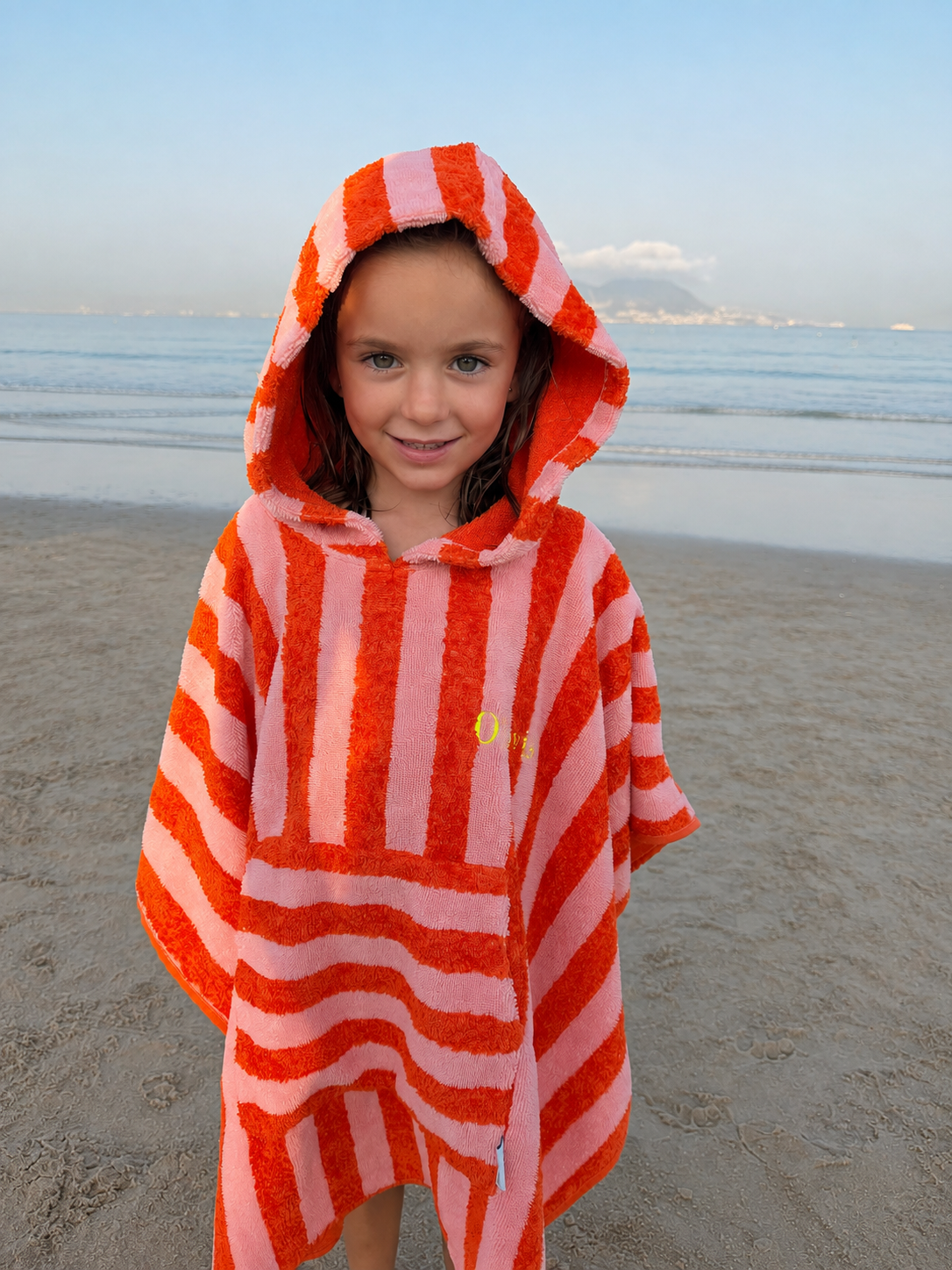 Poncho Toalla Infantil Rayas - Personalizado