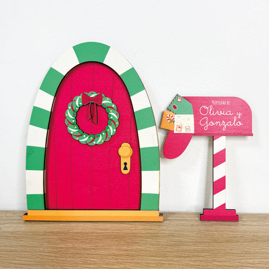 Puerta Mágica y Buzón Personalizado del Elfo Travieso