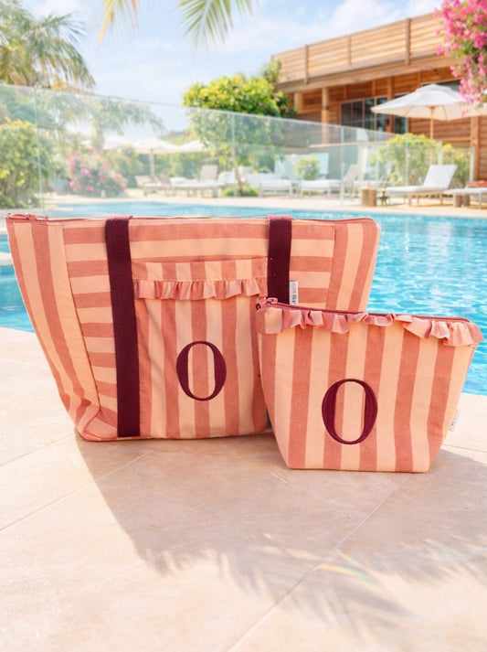 Pack de Verano: Bolso de Playa y Neceser a Juego "Colección Rayas"