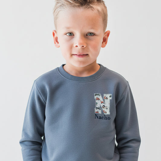 Sudadera Inicial - Azul Fog