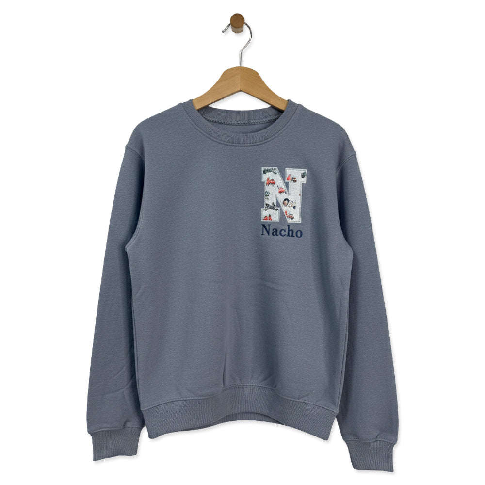 Sudadera Inicial - Azul Fog