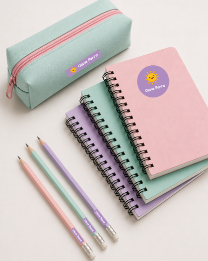 Pack etiquetas personalizadas Vuelta al Cole